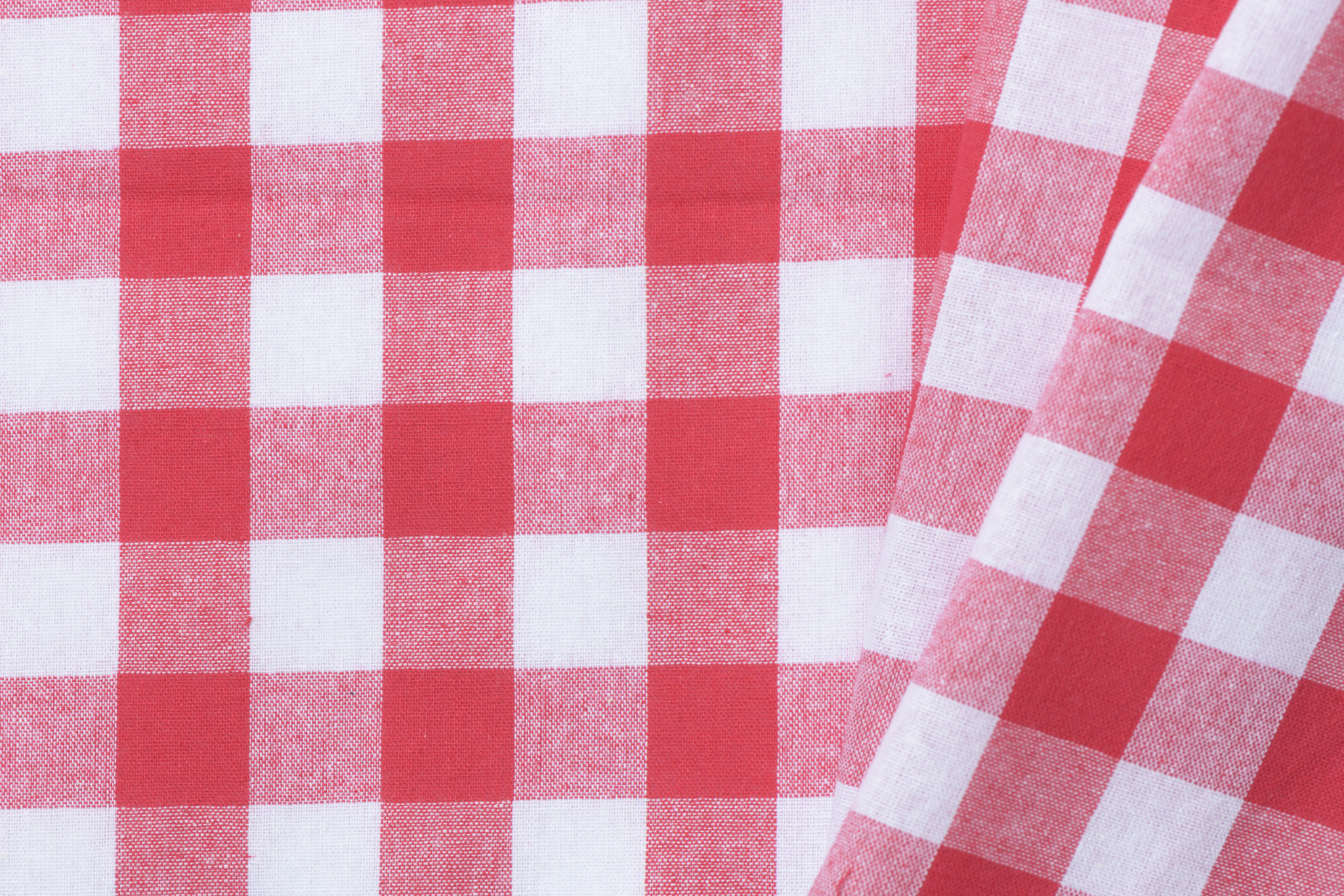 Katoen boerenbont ruit 2 cm rood