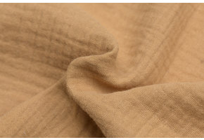 Baby Cotton – Mousseline Stof - Caramel