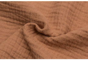 Baby Cotton – Mousseline Stof - Goudbruin