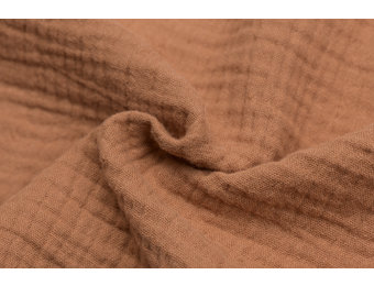 Baby Cotton – Mousseline Stof - Goudbruin