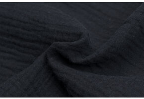 Baby Cotton – Mousseline Stof - Zwart