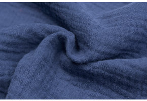 Baby Cotton – Mousseline Stof - Donker Jeans