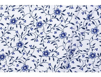 Folklore bloemen blauw