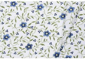 Folklore bloemen blauw - groen