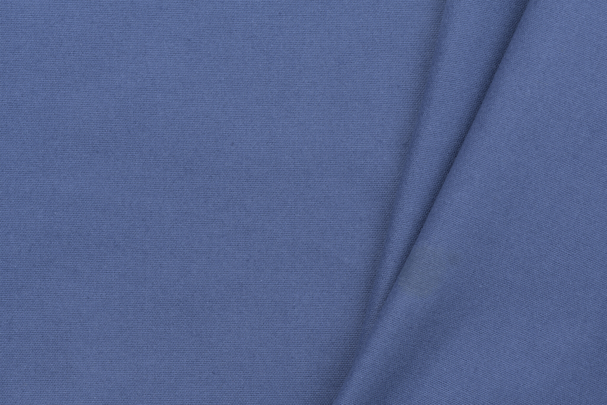 Katoen Flanel Uni Jeans Blauw