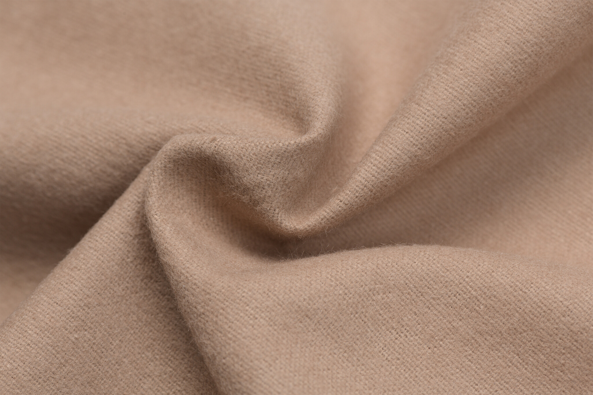 Katoen Flanel Stof Cacao Bruin