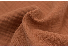 Baby Cotton – Mousseline Stof - Cognac