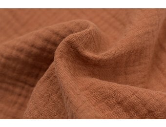 Baby Cotton – Mousseline Stof - Cognac