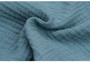 Baby Cotton – Mousseline Stof - Dusty Blue