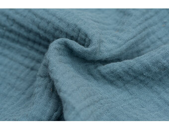 Baby Cotton – Mousseline Stof - Dusty Blue