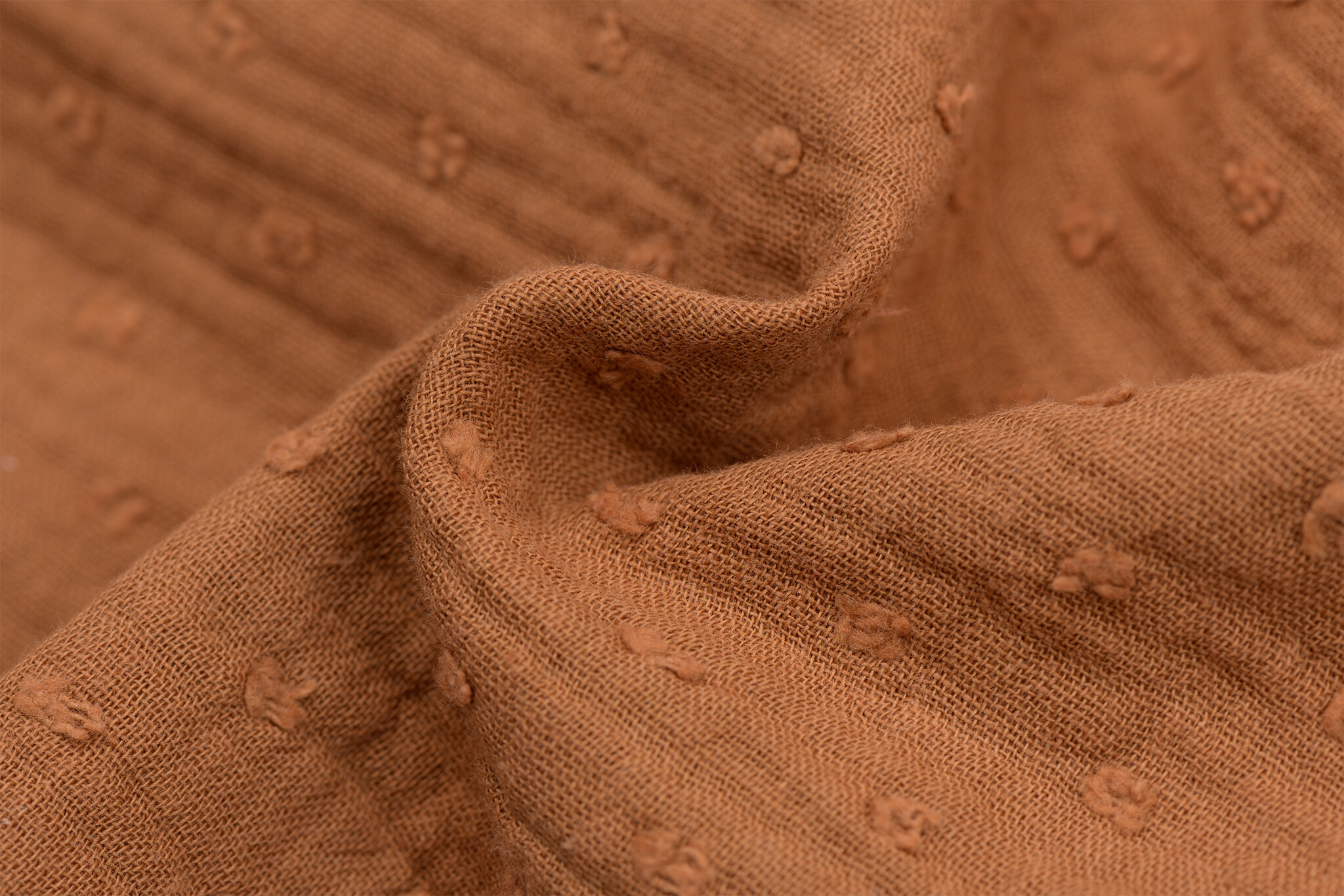 Hydrofiel Stof Dobby - Cognac