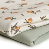 Jersey Katoen Digitale Print - Vintage Citroenen Beige