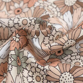 Poplin Katoen Digitale Print - Vrolijke Bloem Pastel