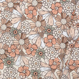 Poplin Katoen Digitale Print - Vrolijke Bloem Pastel