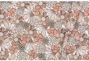 Poplin Katoen Digitale Print - Vrolijke Bloem Pastel