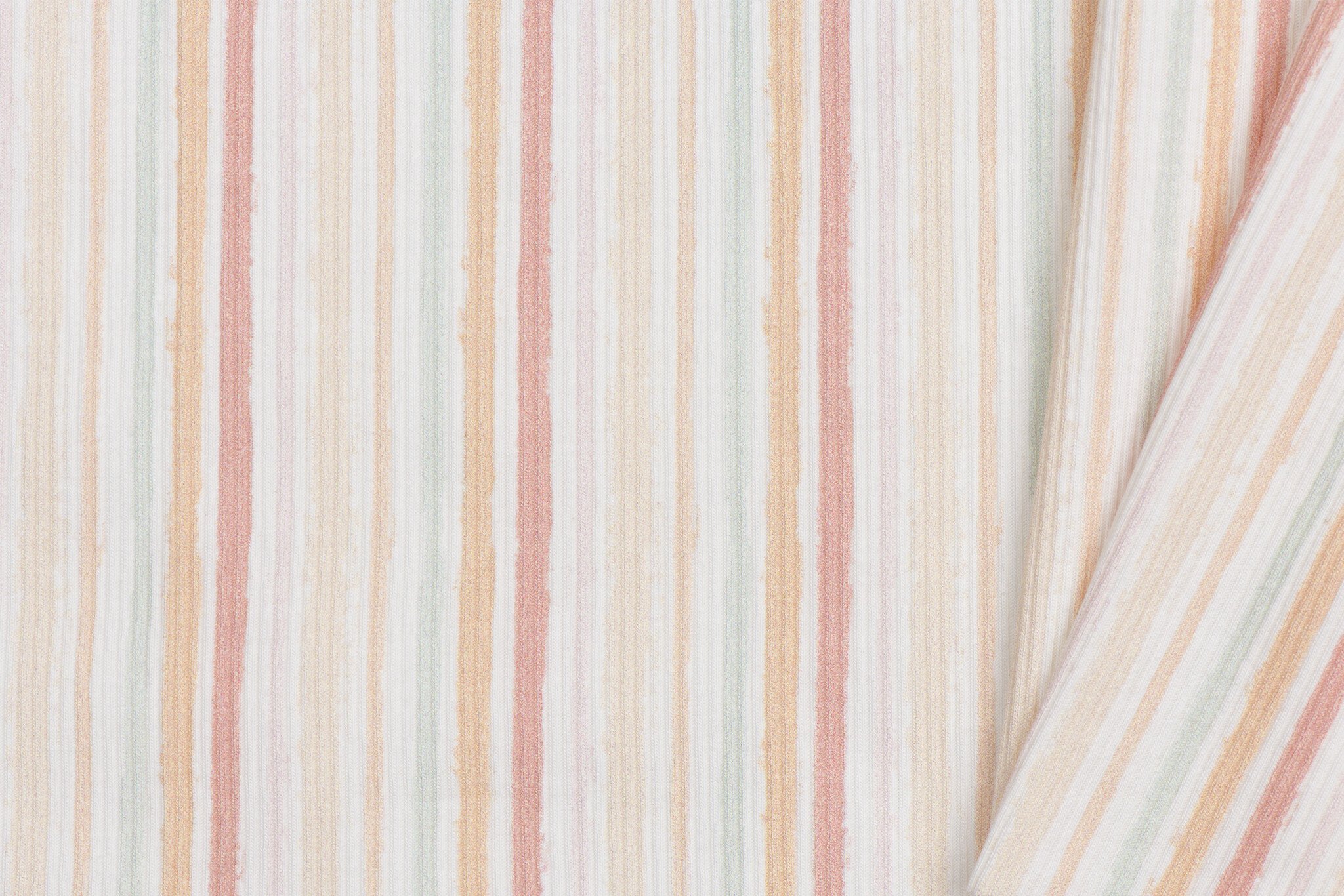 Rib Jersey Stof -  Lengtestreep Pastel
