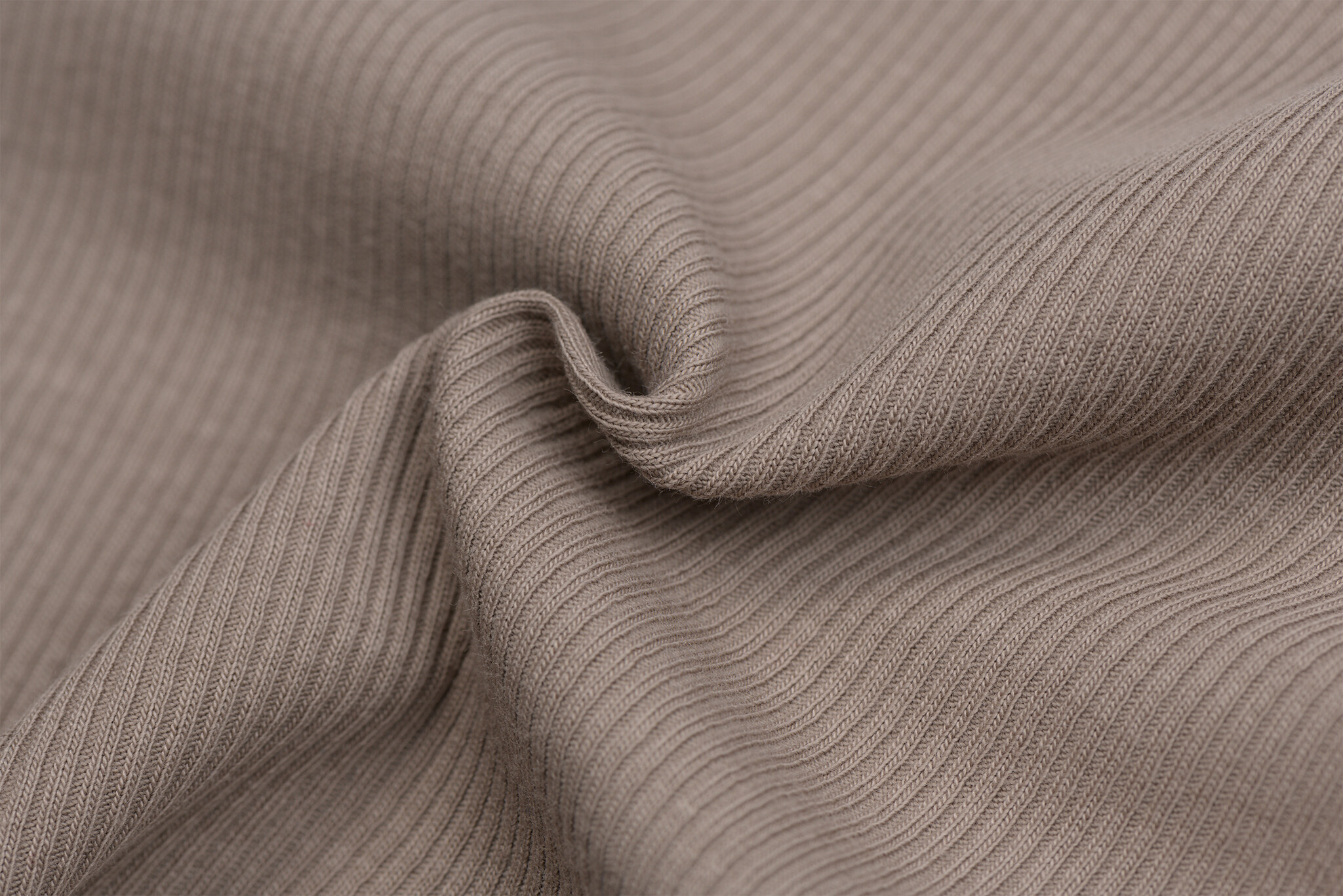 Rib Jersey Stof Taupe