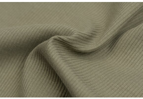 Rib Jersey Stof Olijf