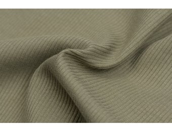 Rib Jersey Stof Olijf