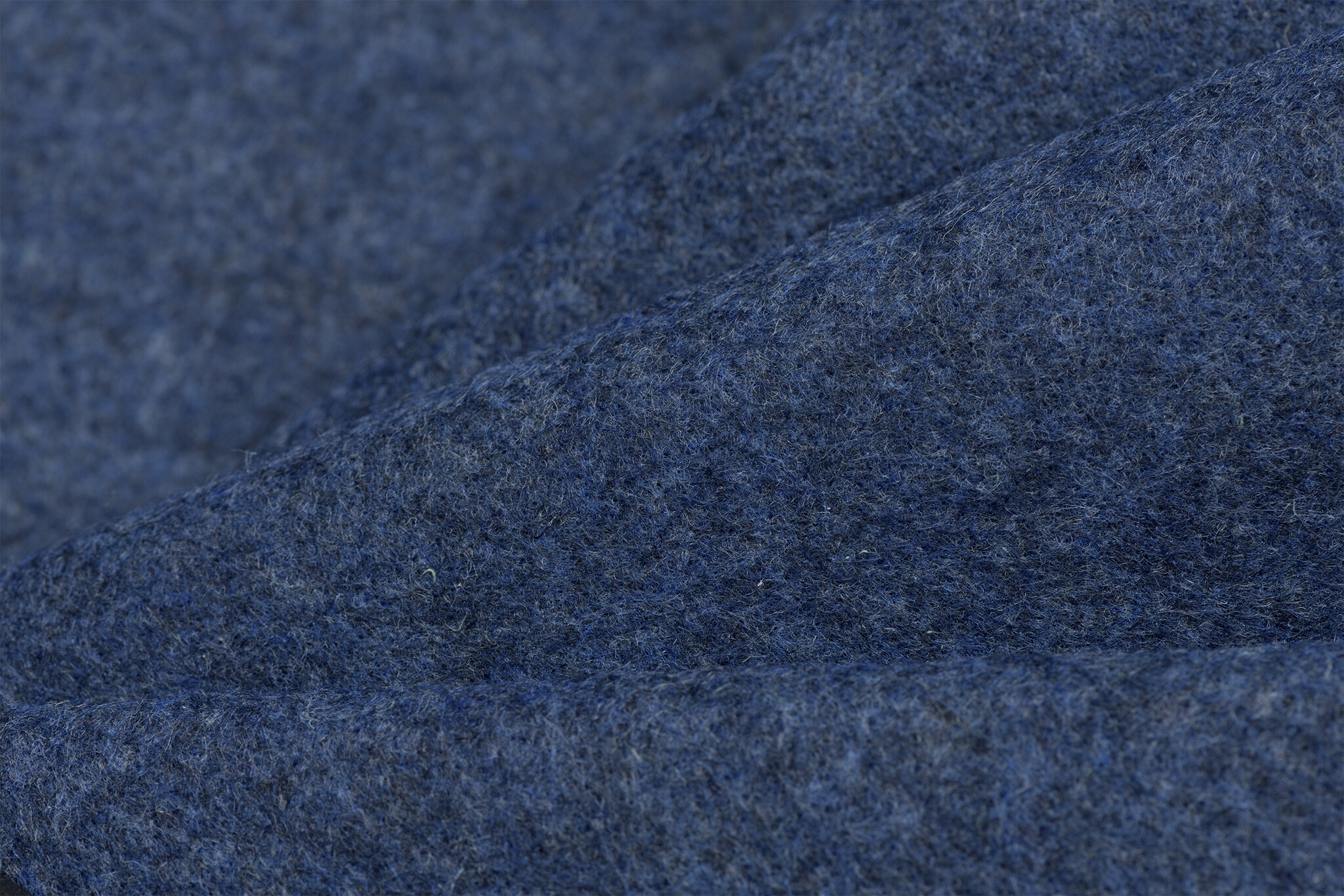 Tassenvilt 3mm blauw melange