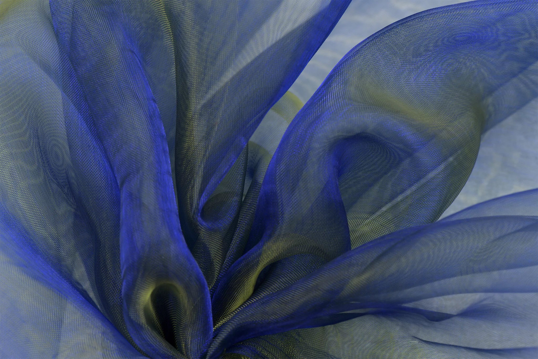 Organza Two-Tone Blauw-Geel