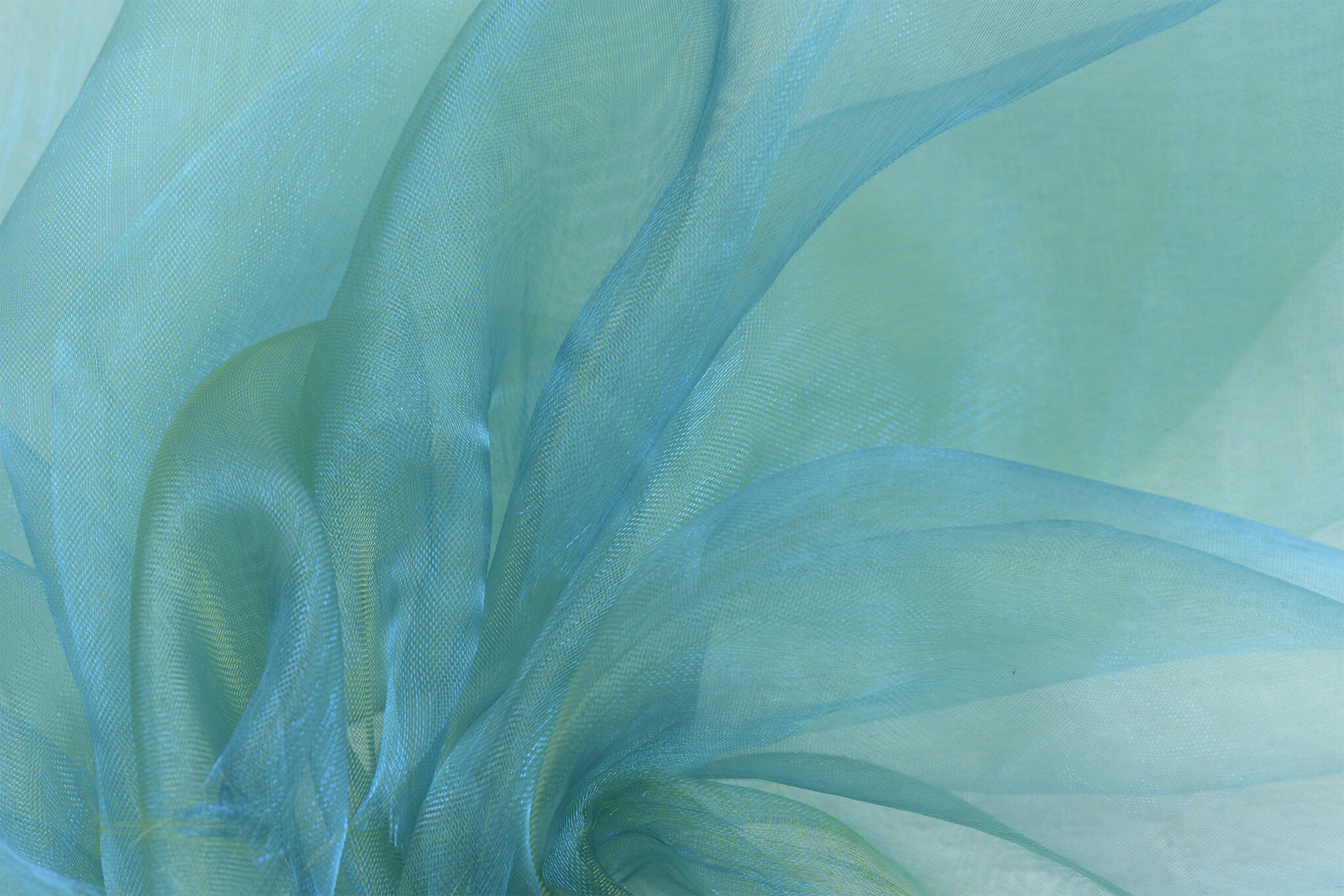 Organza Two-Tone Petrol-Geel