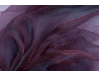 Organza Two-Tone Bordeaux-Blauw