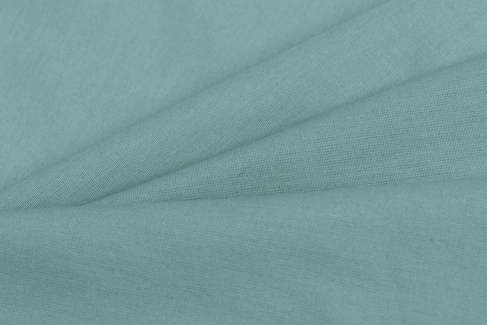 Katoen Poplin Uni / Effen Cyan Groen