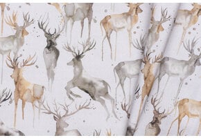 Canvas Decostof Herten Linnen