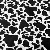 Katoen Stof Koe Print Zwart/Wit – Soepel, Ademend & Decoratief