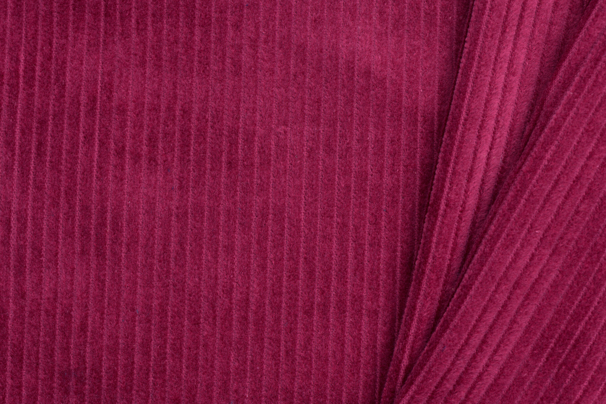 Brede Ribcord Katoen Cerise