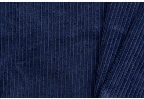 Brede Ribcord Katoen Donkerblauw