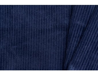 Brede Ribcord Katoen Donkerblauw