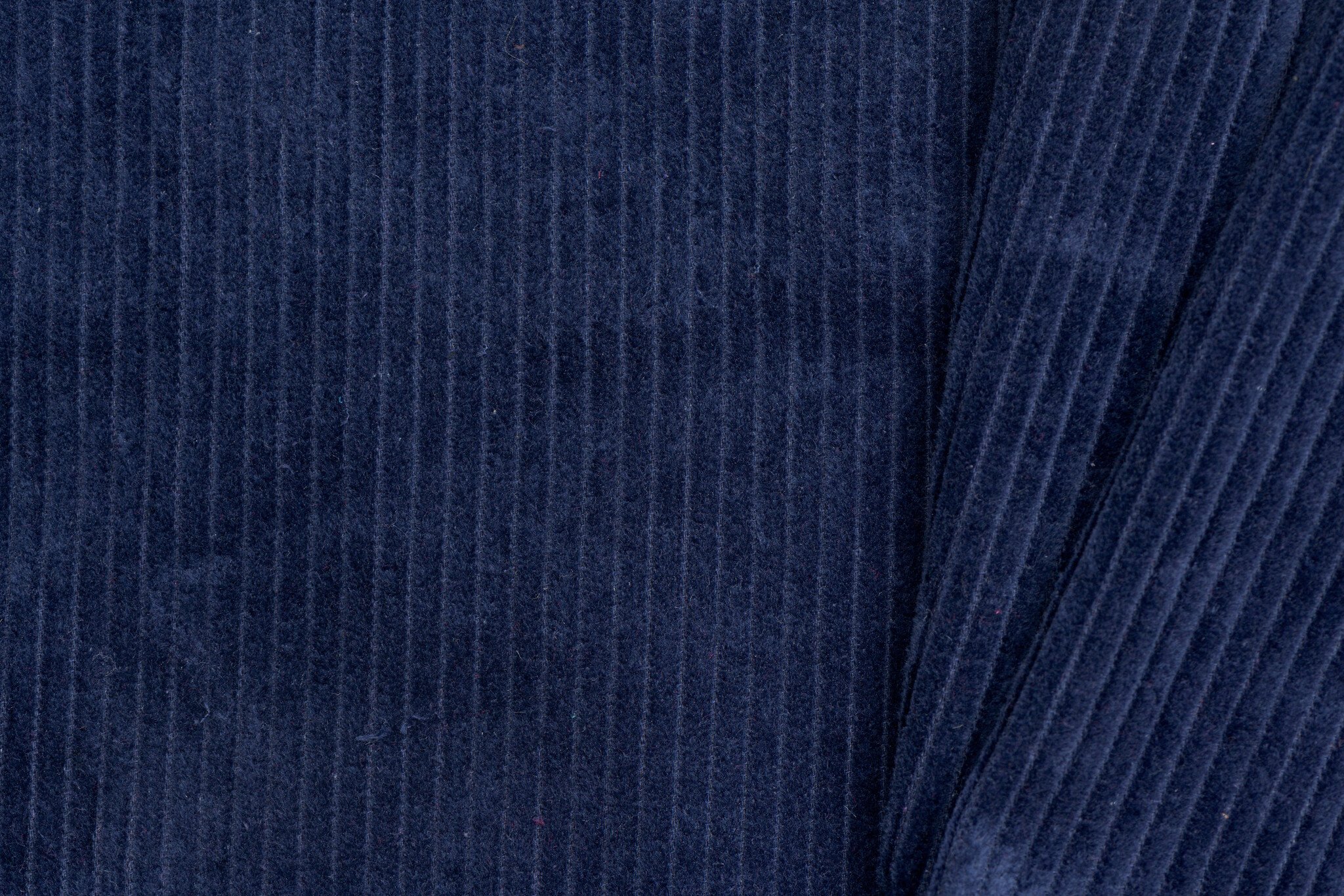 Brede Ribcord Katoen Donkerblauw