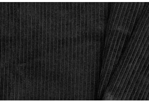 Brede Ribcord Katoen Zwart