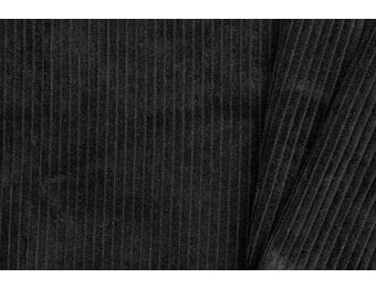 Brede Ribcord Katoen Zwart