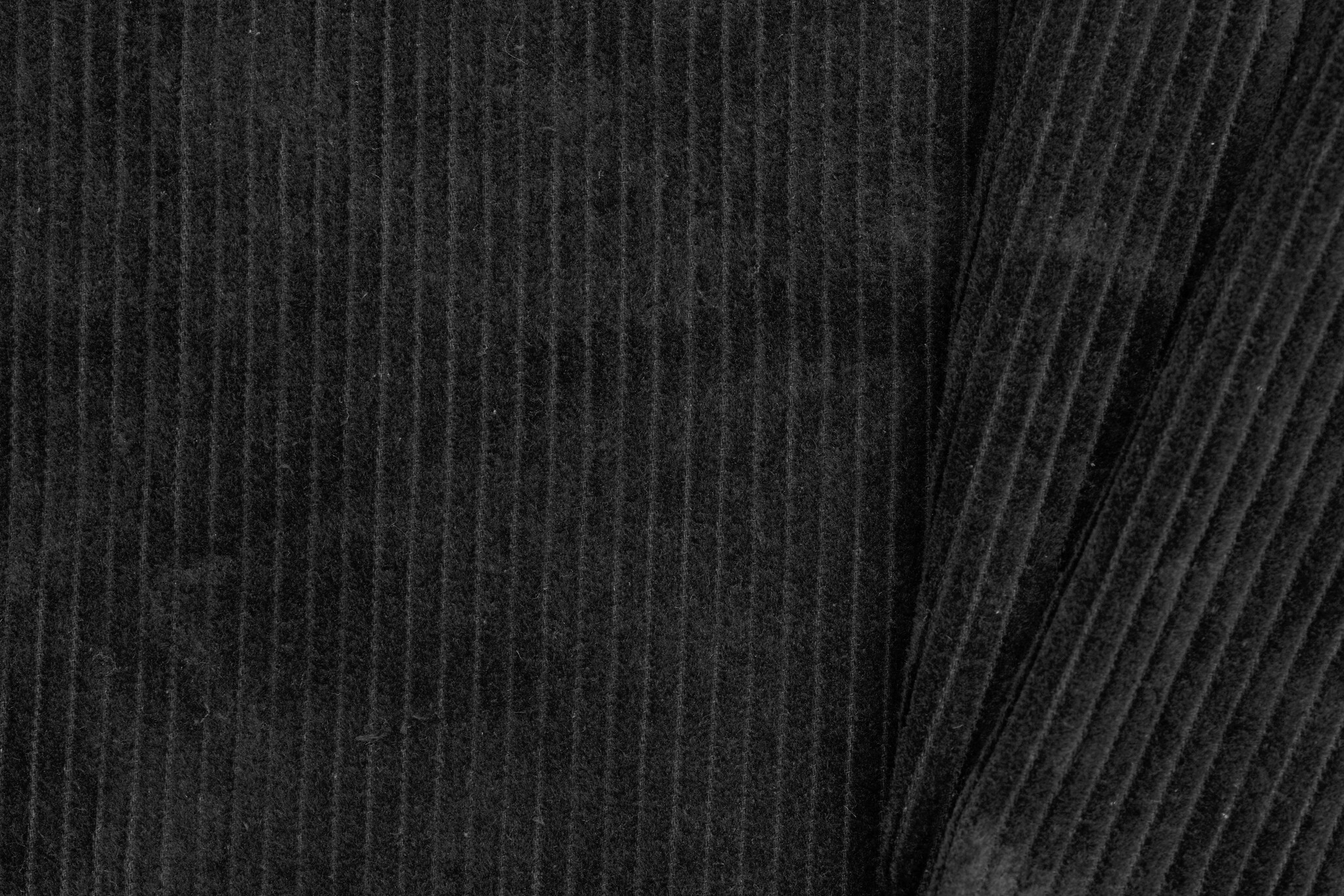 Brede Ribcord Katoen Zwart