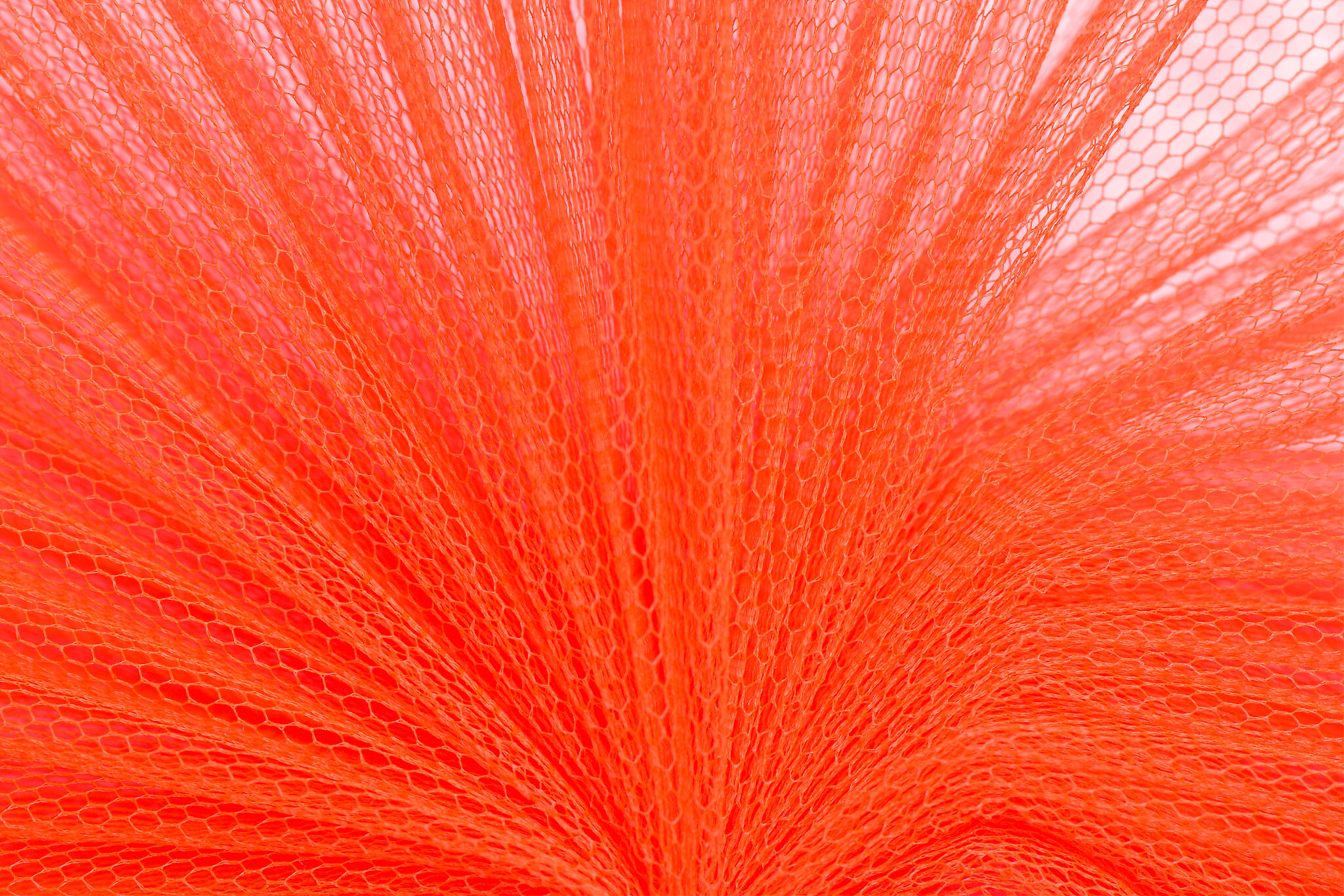 Tule Stof Neon Tangerine – Stevig, Vormvast & Creatief Toepasbaar