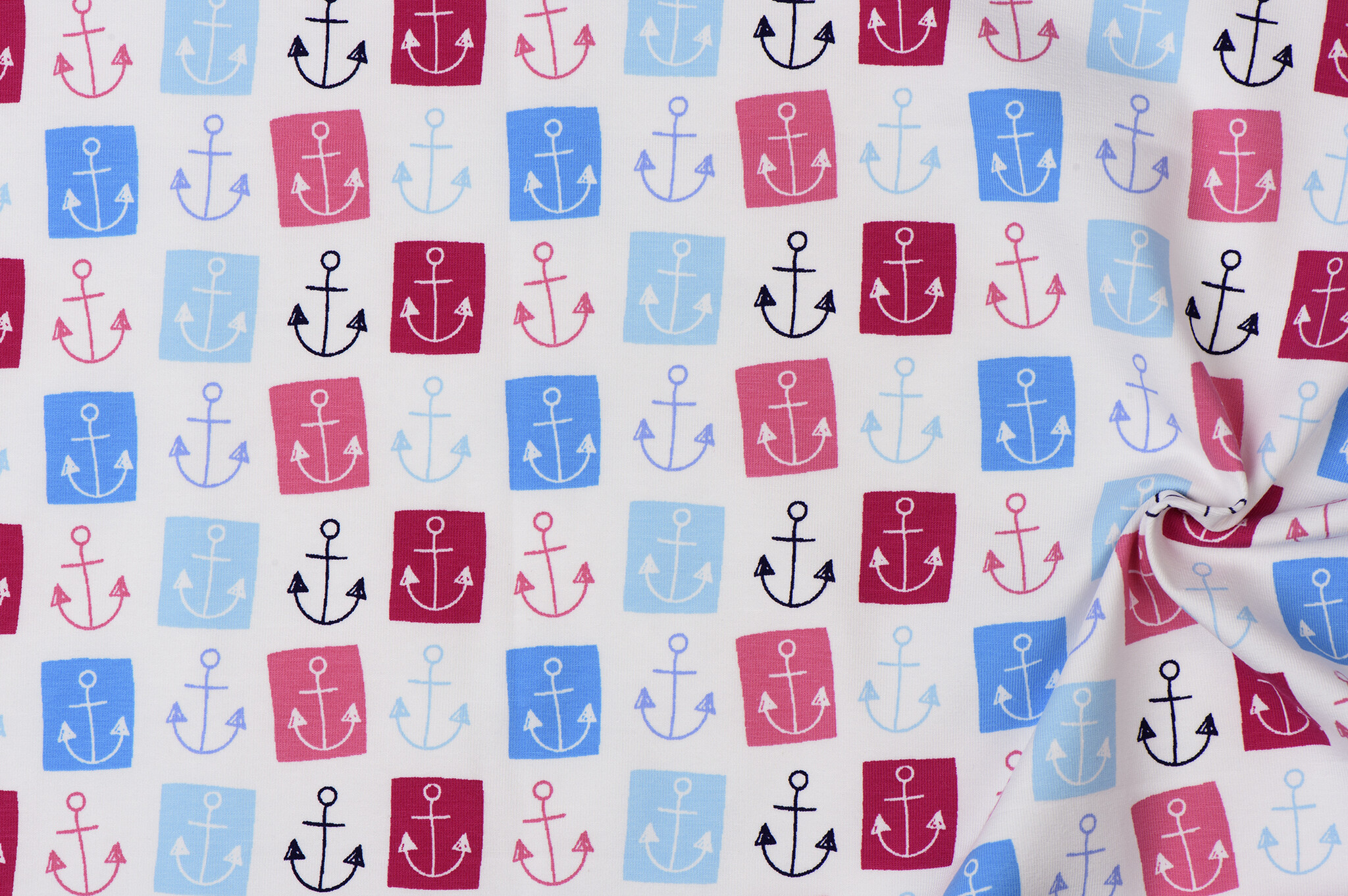 Jersey Katoen Maritiem Rose