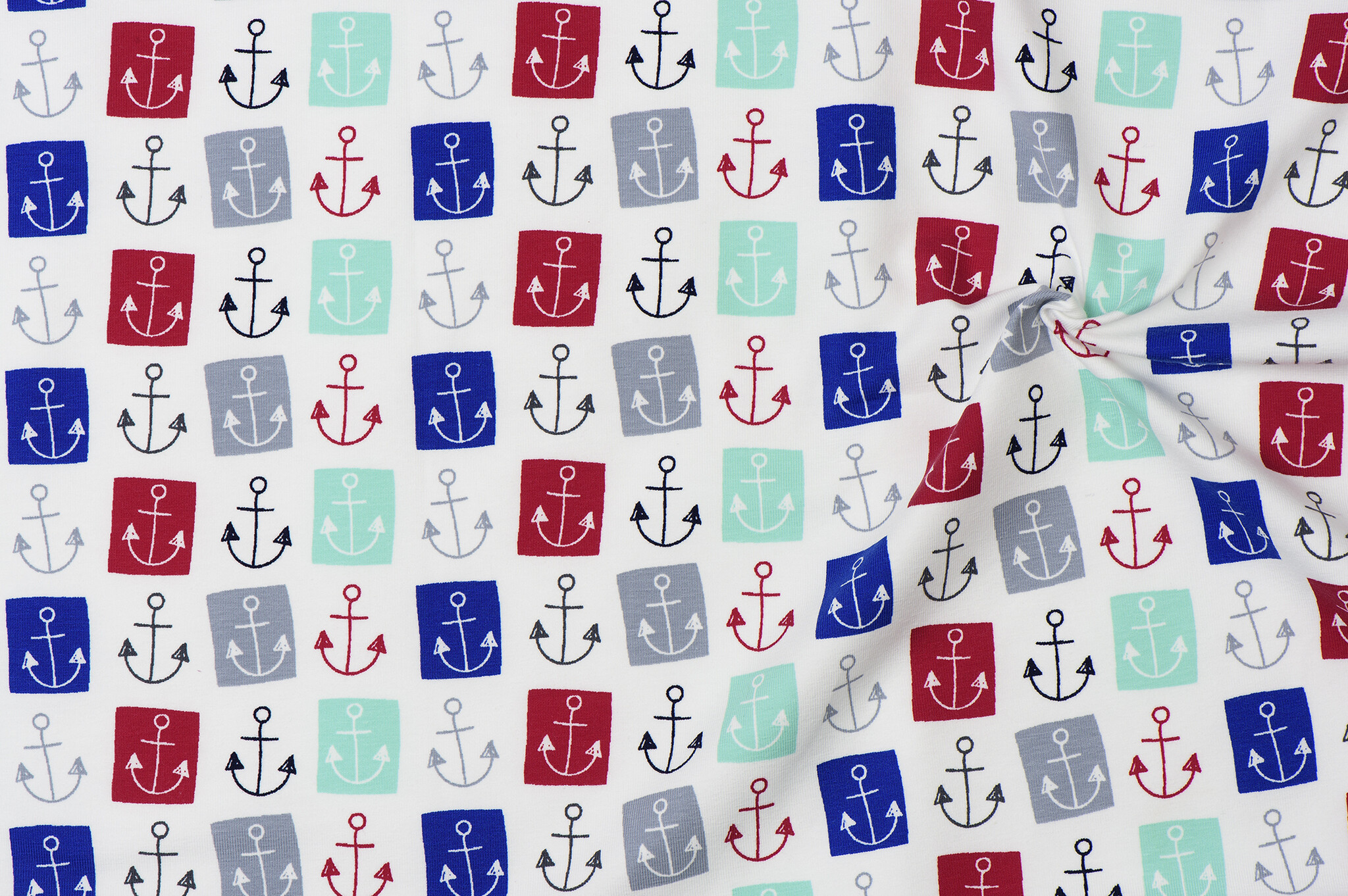 Jersey Katoen Maritiem Grijs