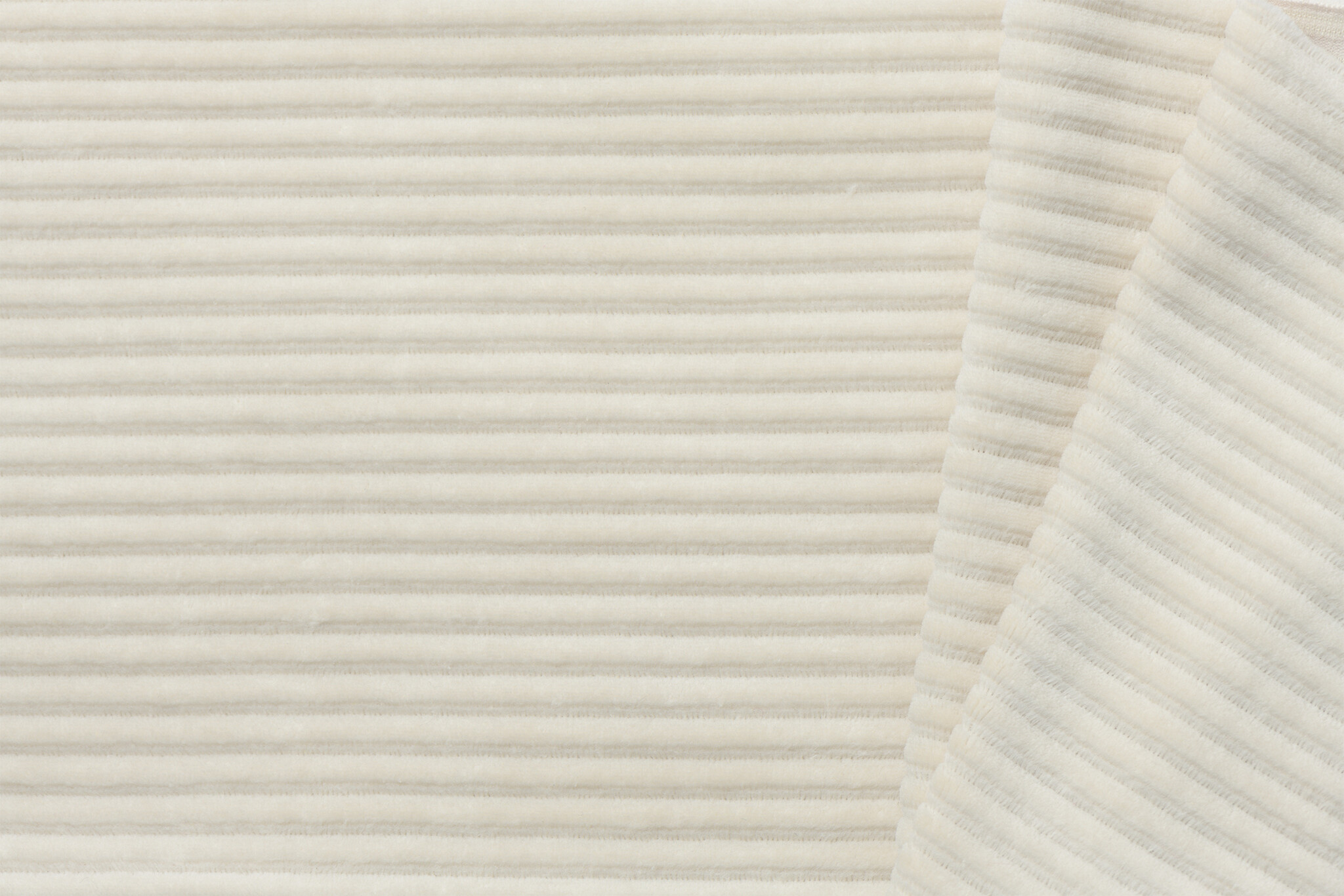 Brede Ribfluweel Jersey Stof Ecru – Zacht & Stijlvol