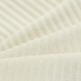 Brede Ribfluweel Jersey Stof Ecru – Zacht & Stijlvol