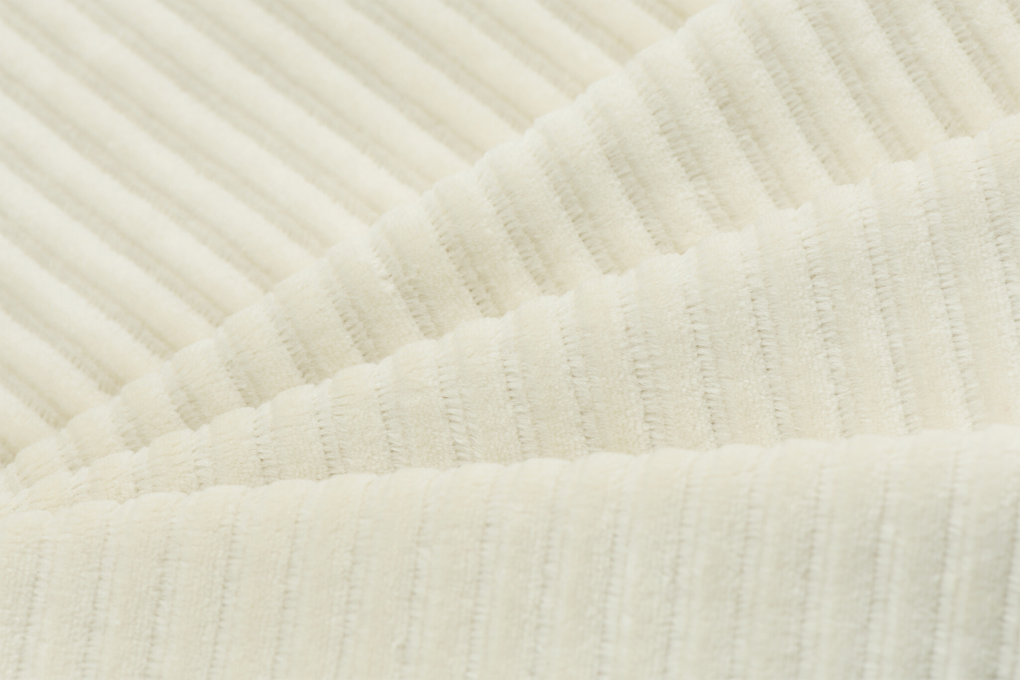 Brede Ribfluweel Jersey Stof Ecru – Zacht & Stijlvol