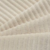 Brede Ribfluweel Jersey Stof Licht Beige – Zacht & Stijlvol