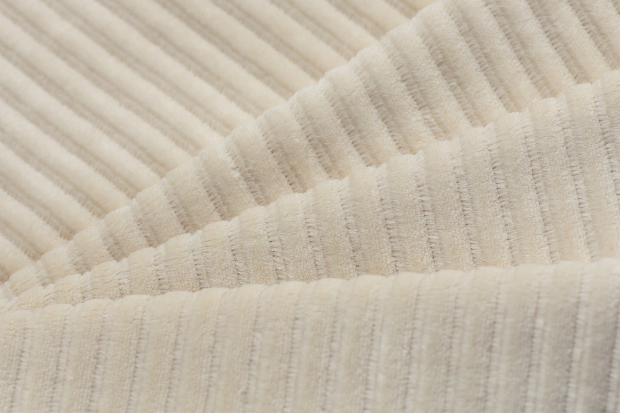 Brede ribfluweel jersey licht beige