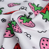 Katoenen Jersey Aardbeien