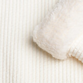 Faux Fur Corduroy Stof Ecru – Warm, Dubbelzijdig & Stijlvol