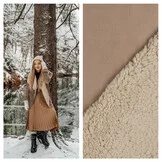 Suede Teddy Stof Lichtbruin