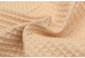 Wafelkatoen Pique Tarwe Geel