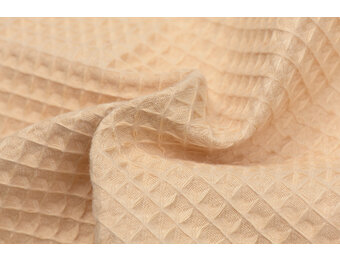 Wafelkatoen Pique Tarwe Geel